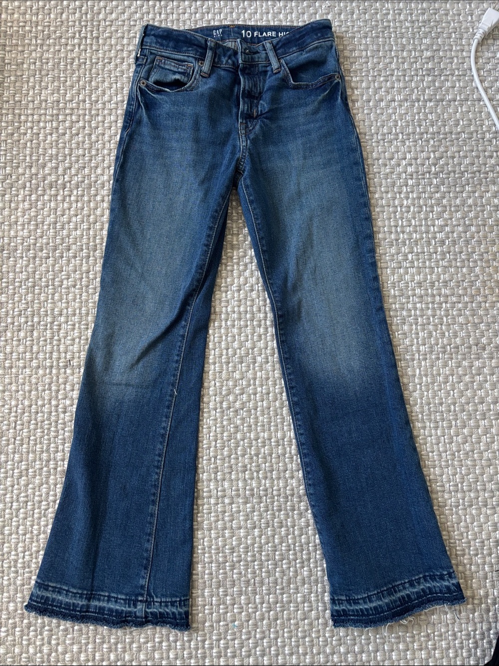 Girl's Dark Blue Flare Jeans